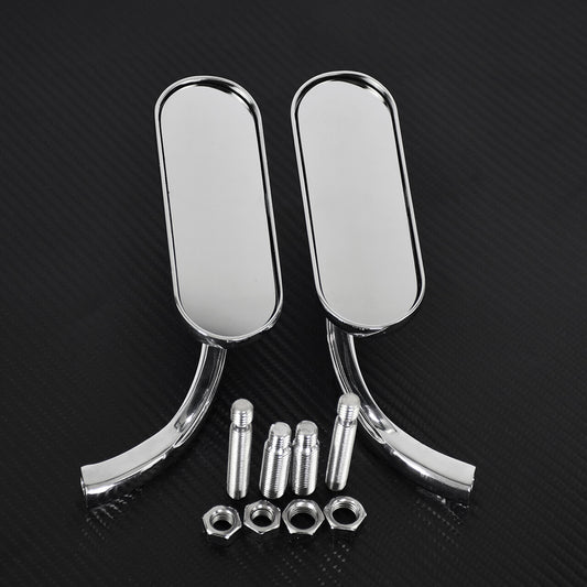 Motorcycle for Mini Oval Rearview Mirror Chrome Fit for Harley Sportster XL Softail Q