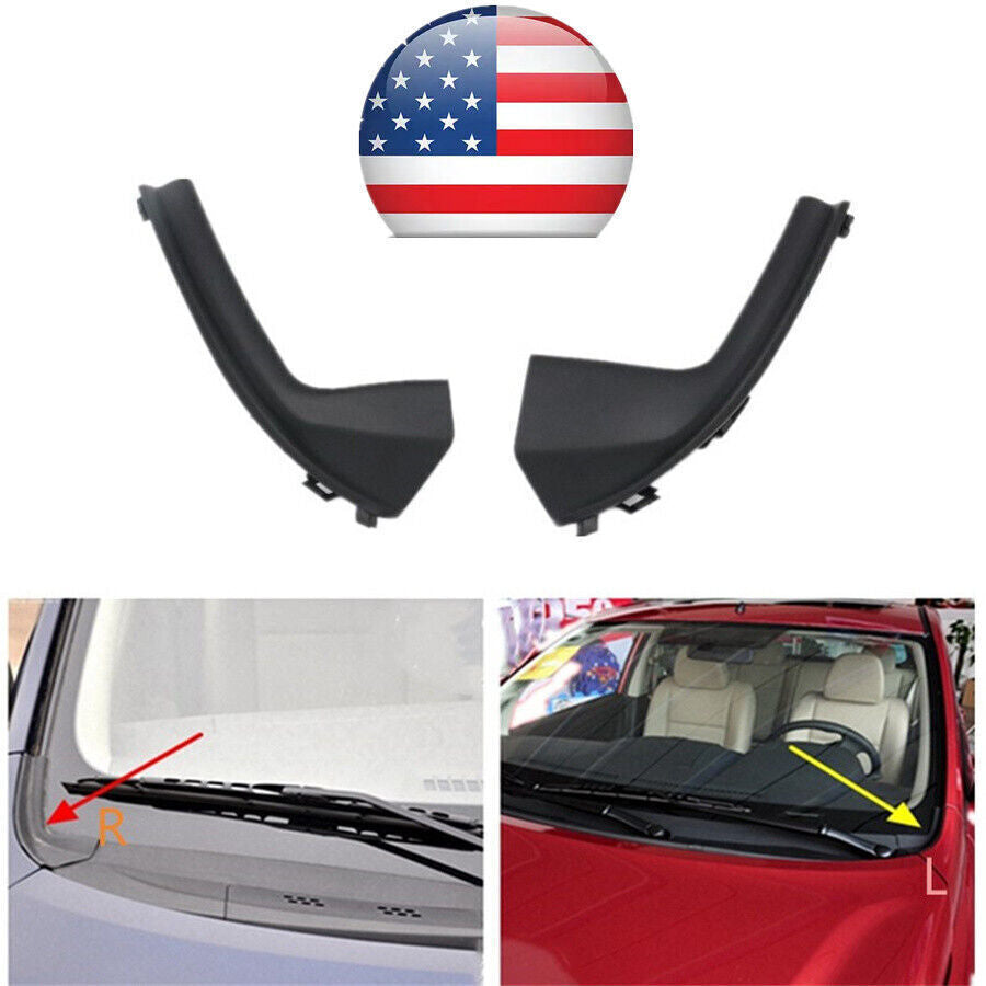 Pair Car Cowl Windshield Grille Outer Cover For 2007-2012 Versa Sedan Hatchback