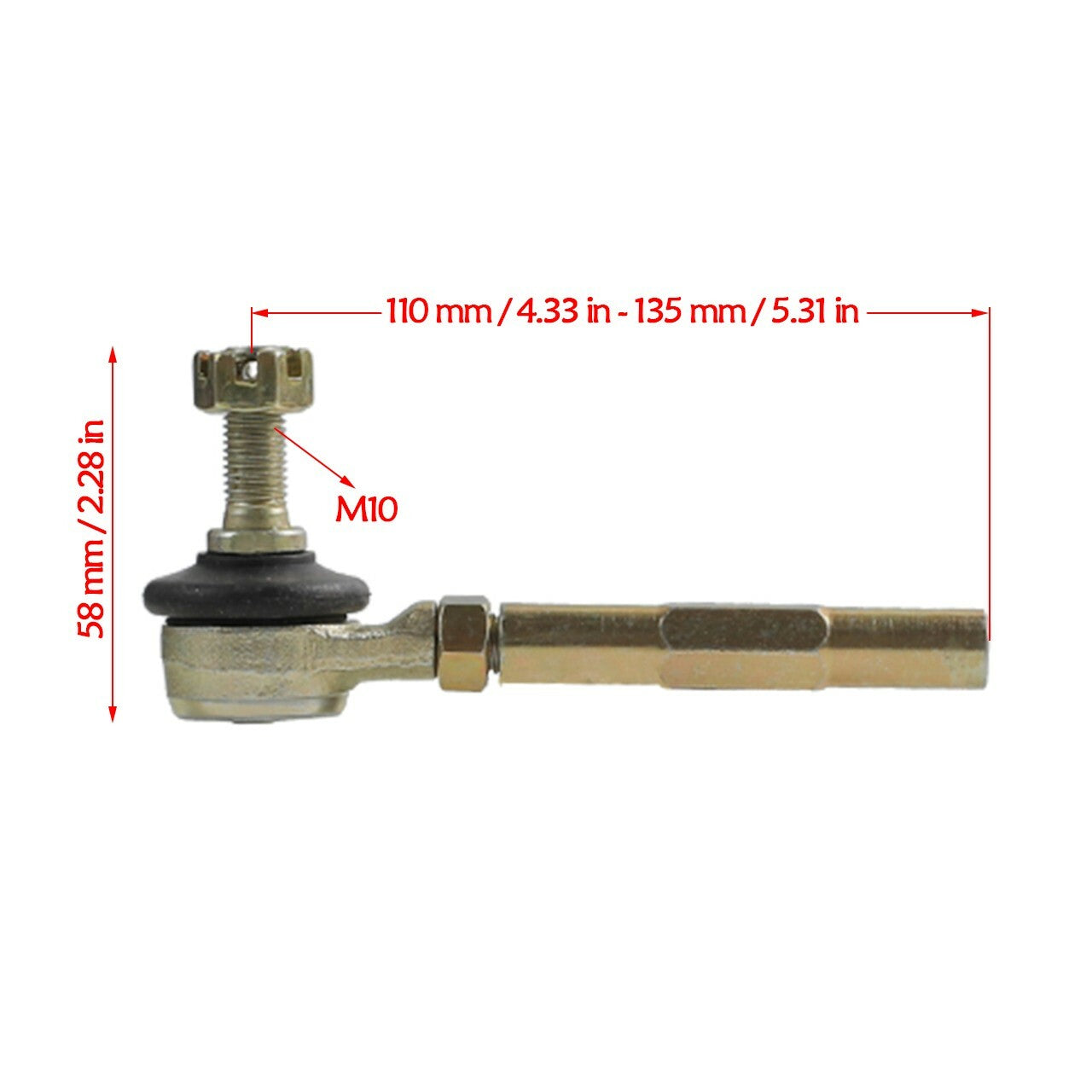 A pair of 10mm tie rod end ball joints suitable for all-terrain vehicles, go-karts, off-road vehicles, Taodao Kazuma Trike