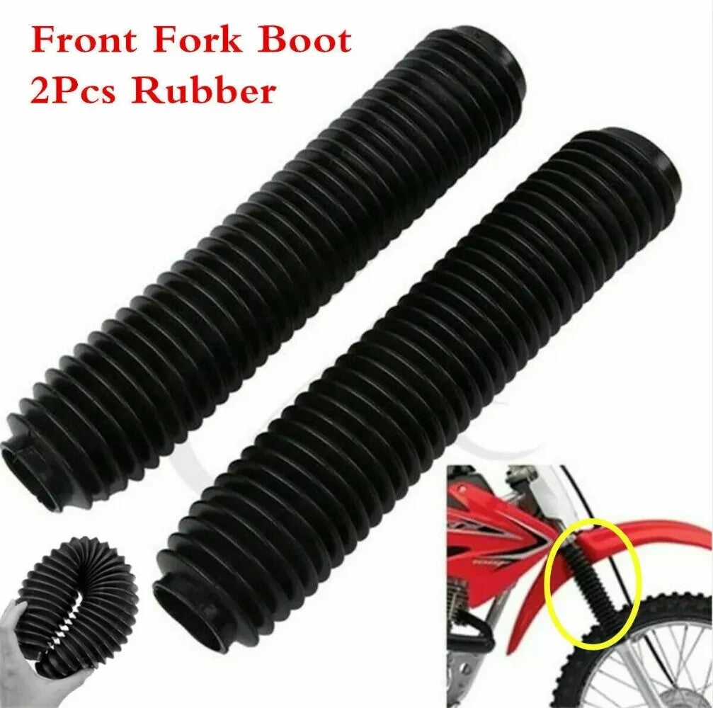 Rubber Motorcycle Front Fork Dust Cover Gaiters Gaitors Boots Shock Absorber US Q