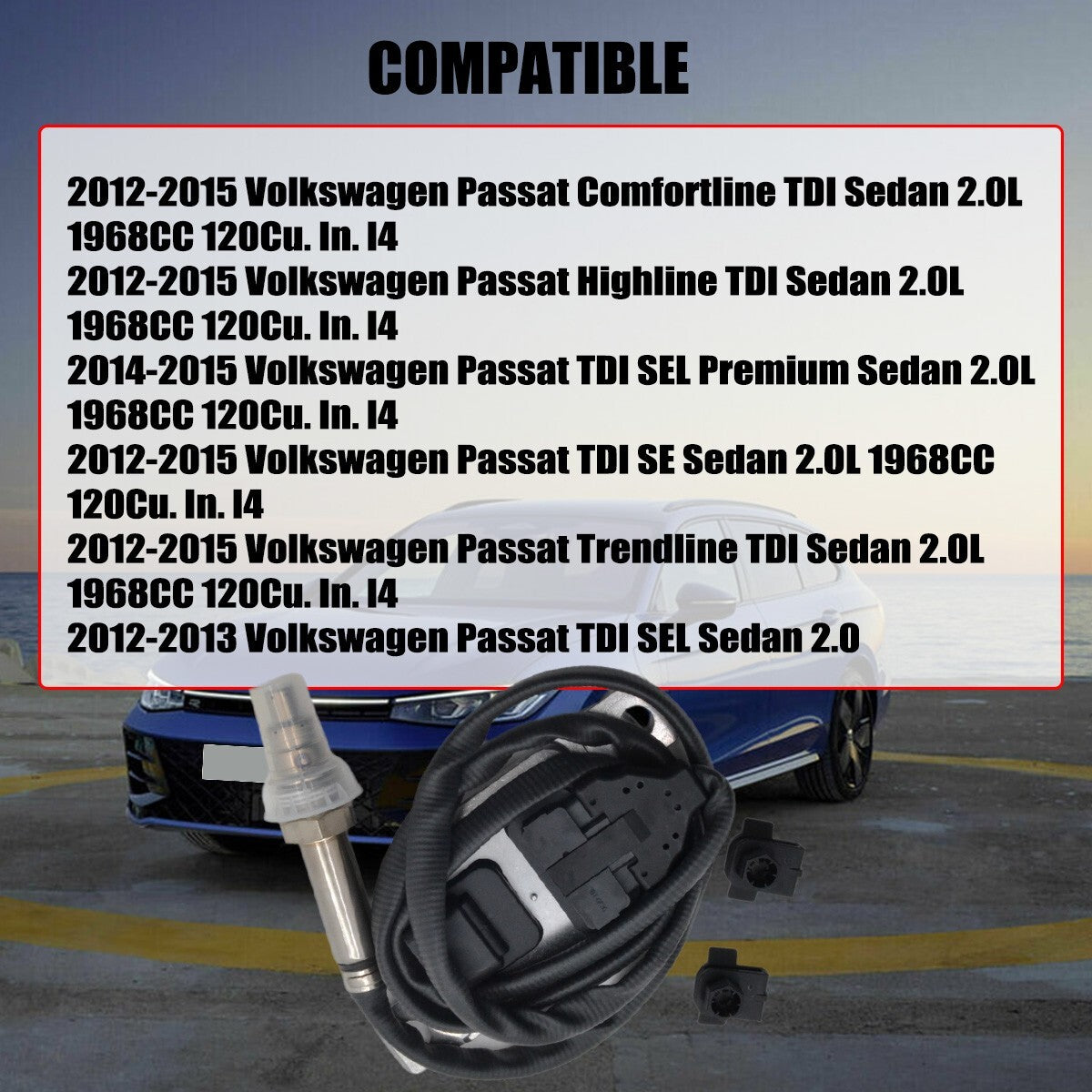 5WK96688 Nitrogen Oxide Sensor for TDI SEL SE 2012-2015 Q