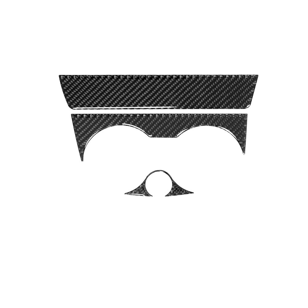 3Pcs Carbon Fiber Center Cup Holder Cover Trim for BMW X3 F25 X4 F26 2011-2017