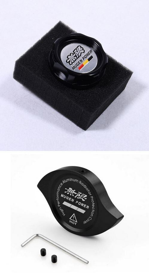 Black engine oil filler cap for Mugen engines, suitable for Honda for Acura .