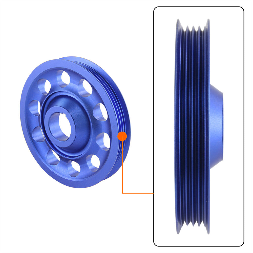 Single Belt Crank Pulley for Honda for Civic EK9 CRV Del Sol DOHC Integra DC2 Blue