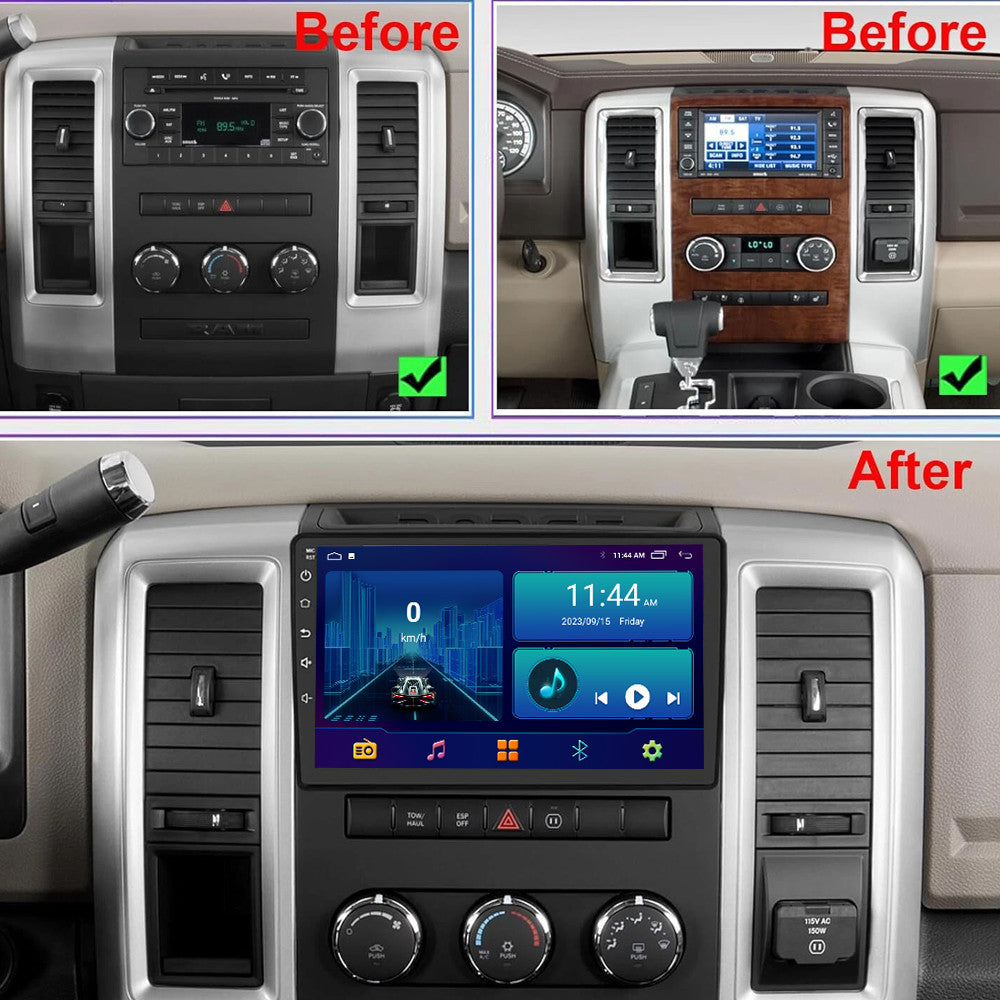 Android Auto Carplay for Dodge for RAM 1500 2009-2012 Stereo Car Radio Screen BT GPS