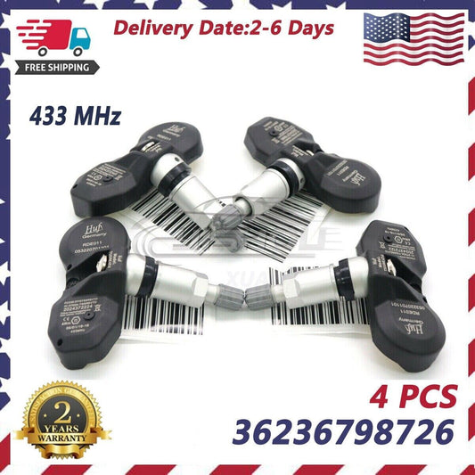 (4) 36236798726 New Tire Pressure Sensor TPMS for BMW 328i 528i 535i for Mini Cooper