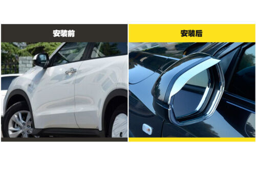 for Honda HR-V Vezel 2016-2022 A Chrome Rearview Mirror Rain Eyebrow Frame Trims