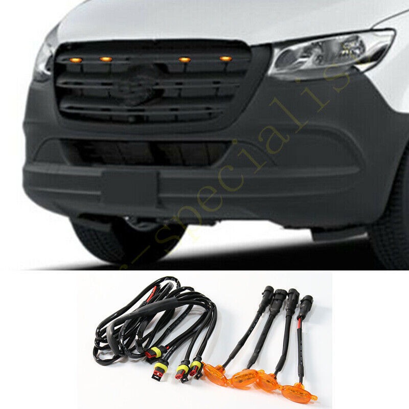 for Benz Sprinter 2500 2017-2024 Yellow Style Grill LED Marker Light Kit