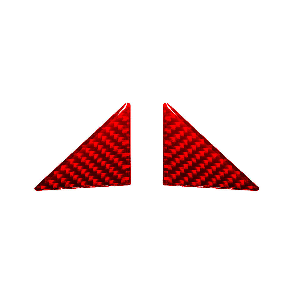Red Carbon fiber Window A-Pillar Triangle Cover Trim for Chevrolet Camaro 16-18