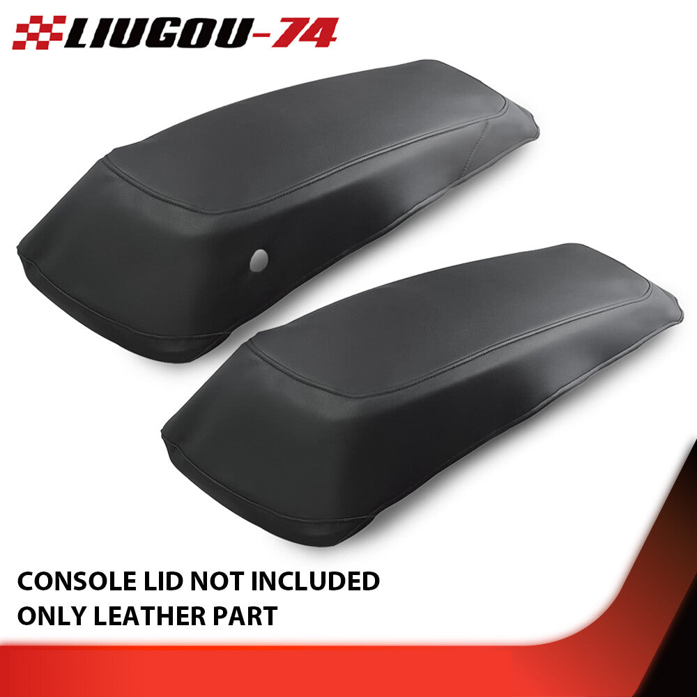 Fits 14-23 for Harley Touring FLH FLT Model Saddle Bag Cover PU Leather 2 Pieces - v