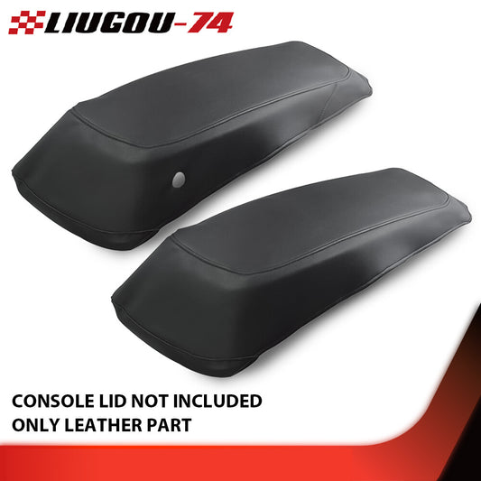 Fits 14-23 for Harley Touring FLH FLT Model Saddle Bag Cover PU Leather 2 Pieces - v