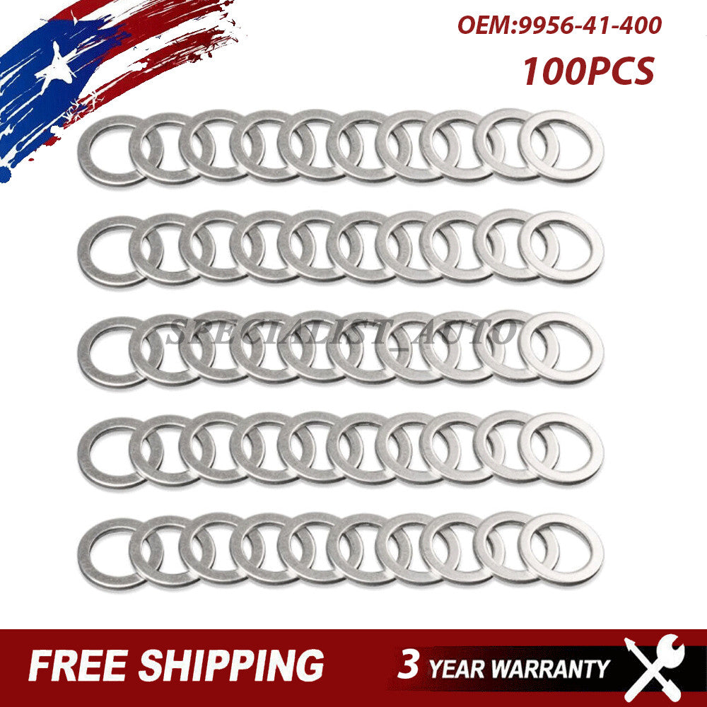 100¡Á Oil Drain Plug Washer Seals Gaskets Rings 9956-41-400 for Mazda CX-5 MX-5 Q