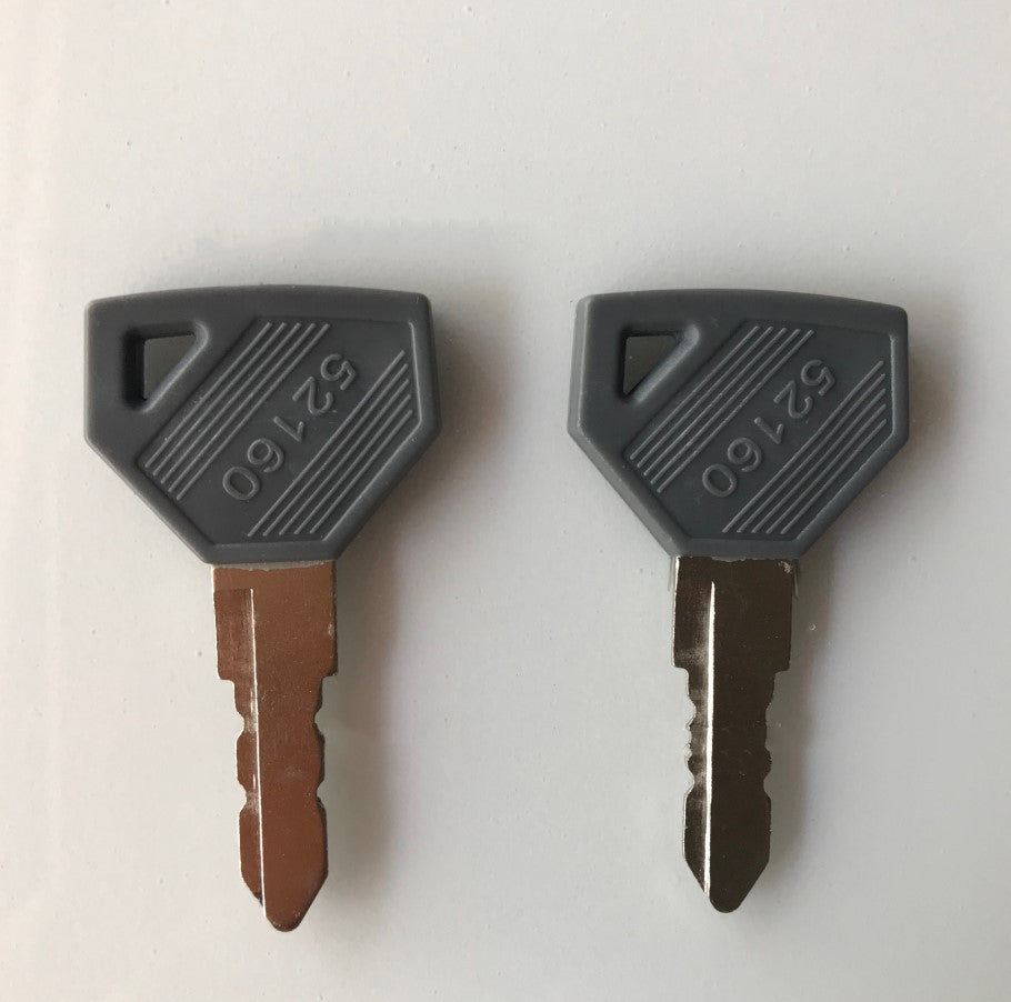 2 Pcs Ignition Keys 198360-52160 for Yanmar Excavator Grader Dozer
