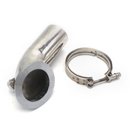 3 90° Stainless Downpipe Elbow V-band Adapter Flange Clamp For Turbo HY35 HE351 Q