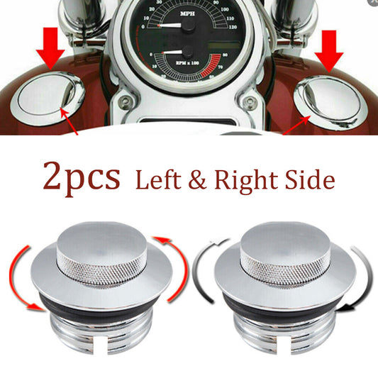 Left and right flushing installation pop-up fuel tank gas cap ventilation suitable for Harley Dyna- n