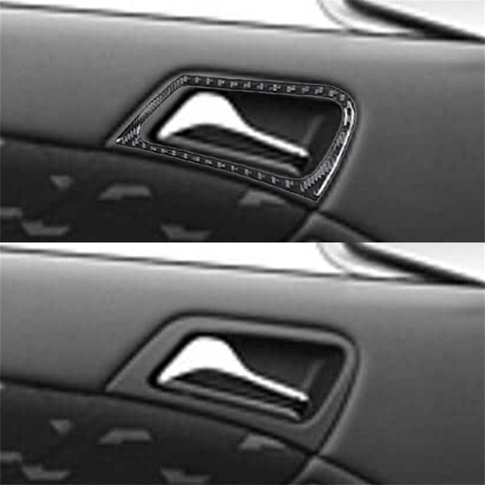 Carbon Fiber Front Door Handle Ring Cover for Mercedes-Benz C Class W203 2005-07
