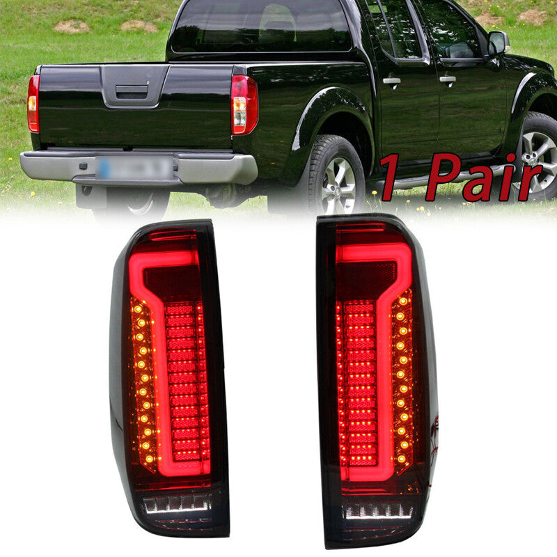 Pair LED Smoke Tail Lights For 2005-2014 for Nissan Navara D40 Frontier Rear Lamps