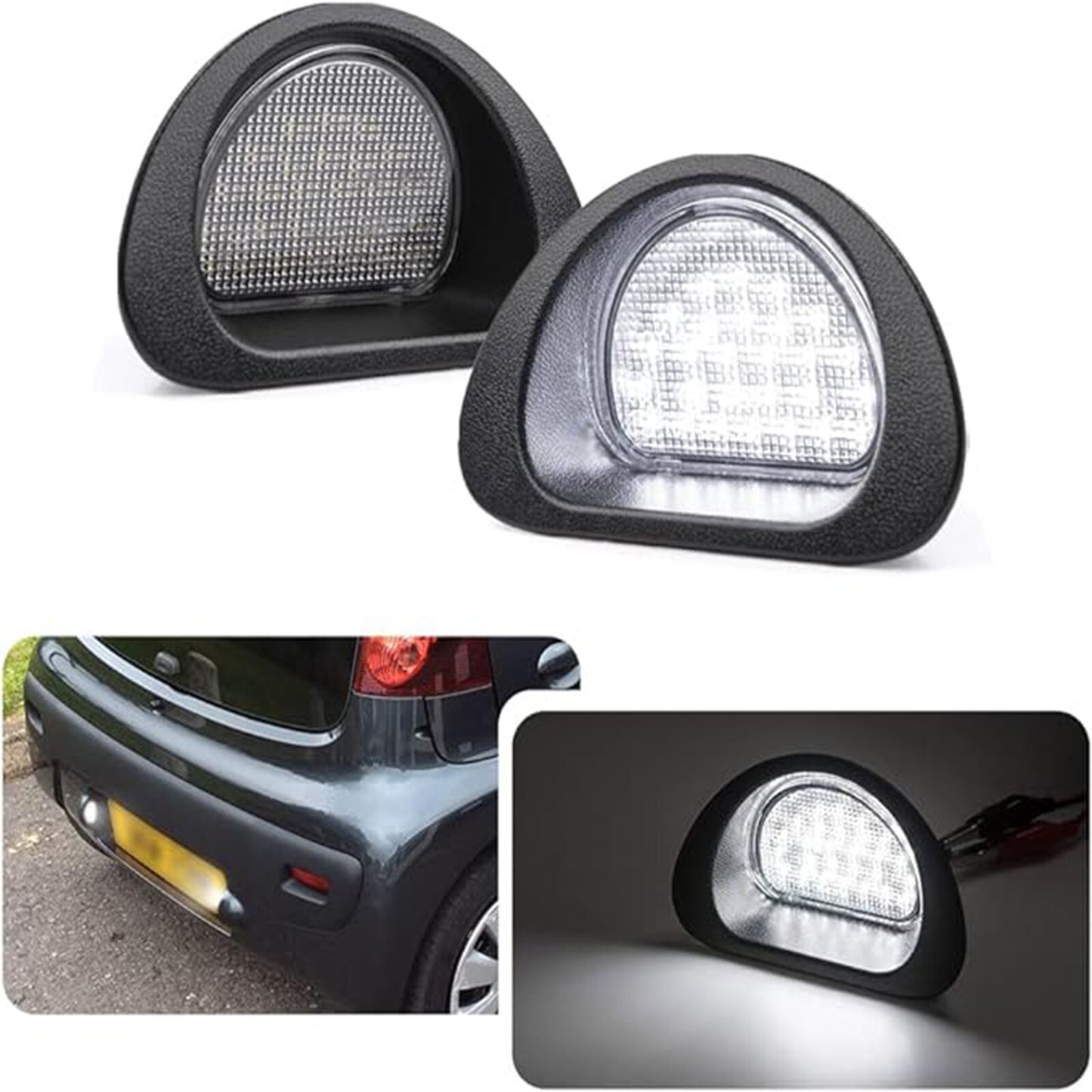 for Citroen C1 2005-2013 for Peugeot 107 2005-2014 18LED License Number Plate Lights Q