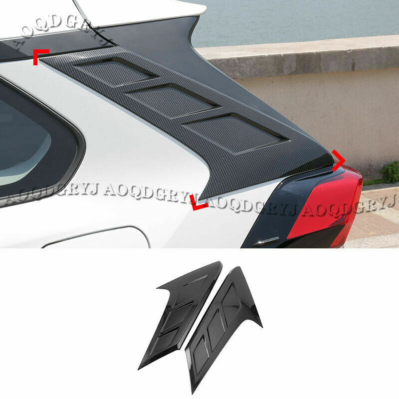 for TOYOTA RAV4 2019-2021 Carbon Fiber Look Rear Side Window Moulding Trim Cover