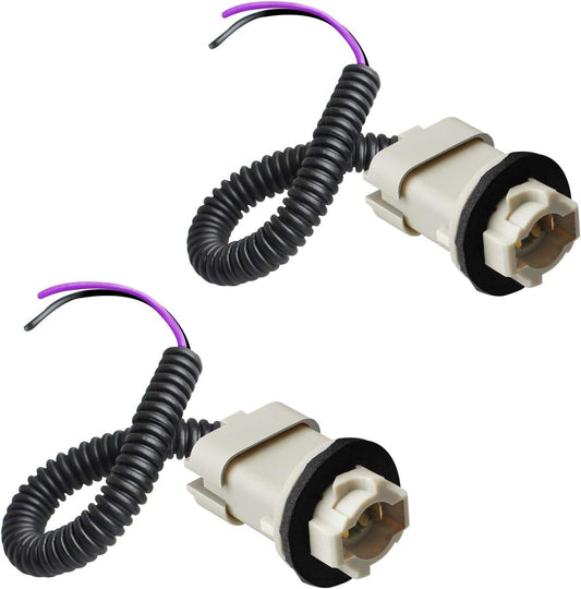 2x For 1999-2015  for ford  F250 F350 T10 License Plate Tag Lights Socket Wire Harness Q