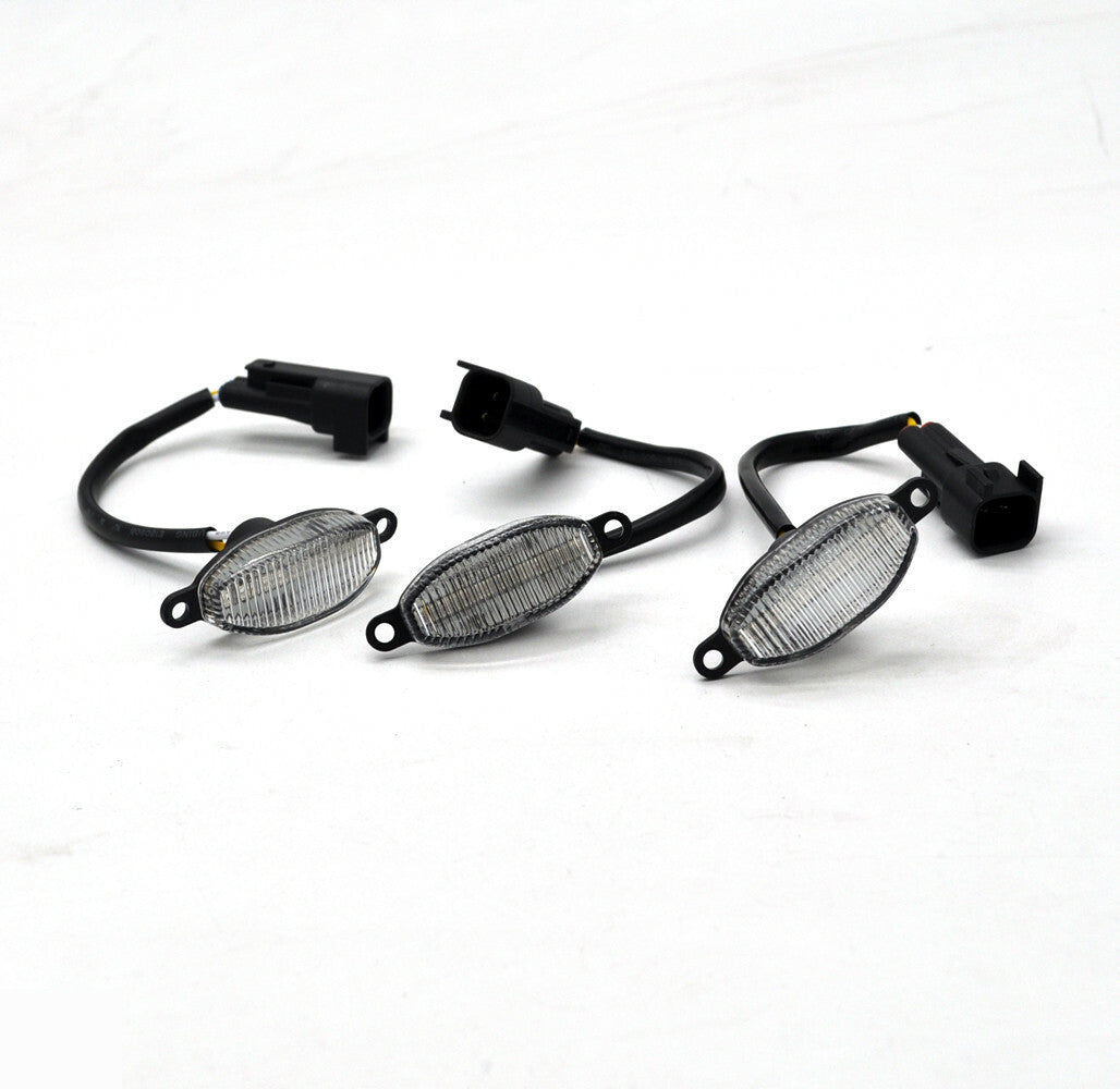 3x Clear Yellow LED Front Grille DRL Running Lights For 2010-2018 v