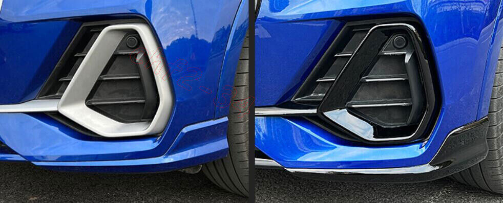 for Audi Q3 2019-22 Gloss Black ABS Front Bumper Fog Light Lamp Frame Cover Trim