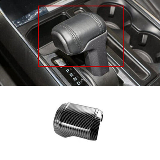 Carbon Fiber Gear Shift Knob Decor Cover Trim  for ford  F-150 F150 2021 2022 2023