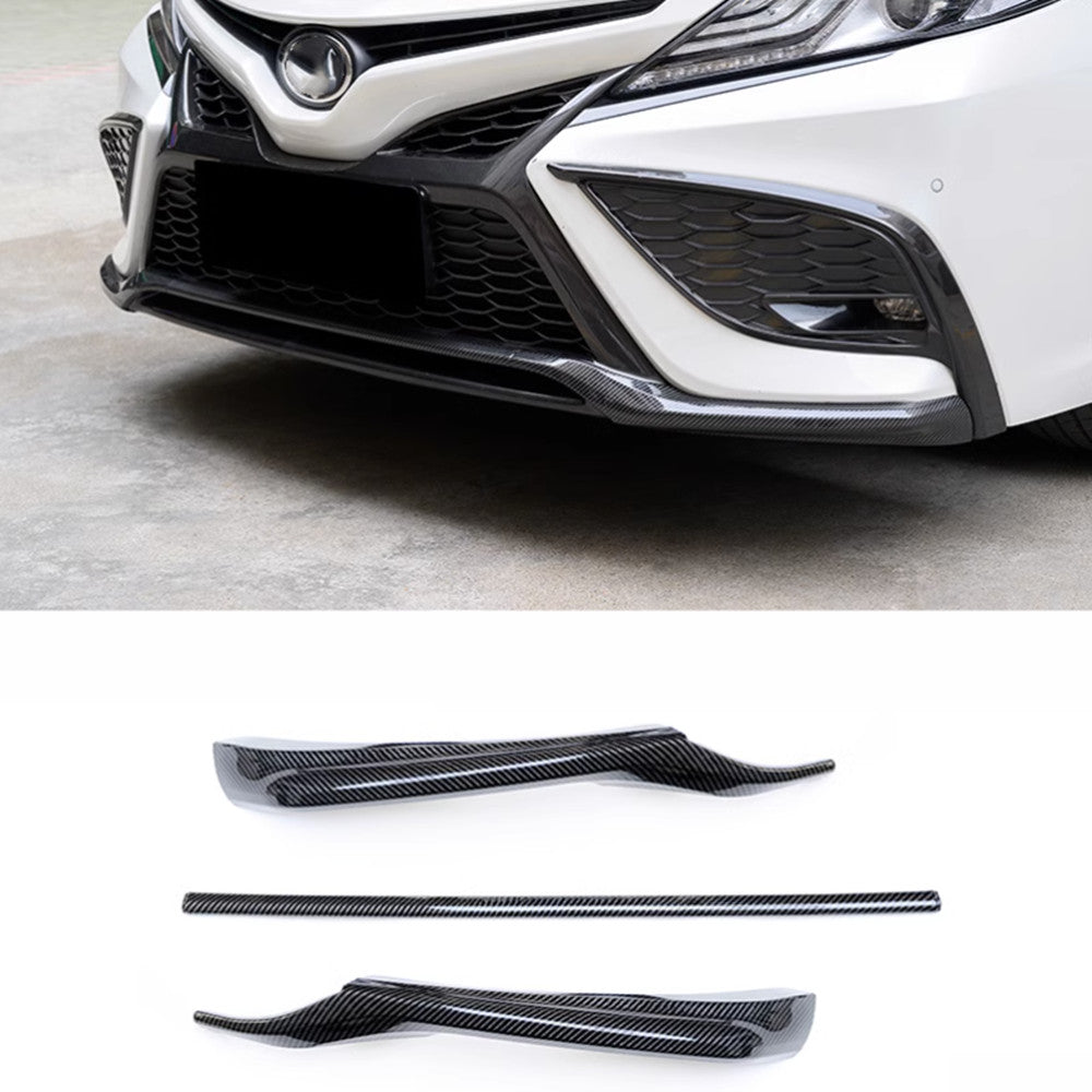 Carbon ABS Front Bumper Bottom Bezel Trim Cover For 21-2023 Toyot@a for Camry SE/XSE