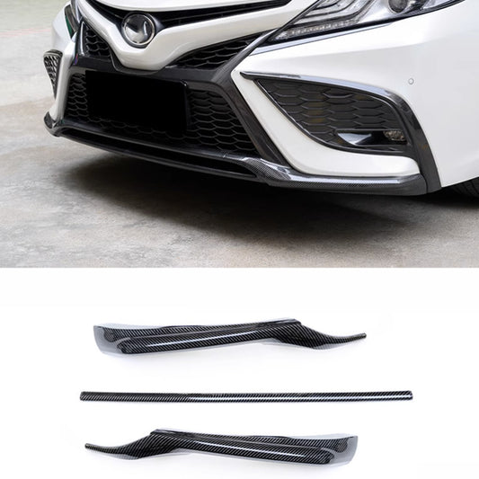 Carbon ABS Front Bumper Bottom Bezel Trim Cover For 21-2023 Toyot@a for Camry SE/XSE