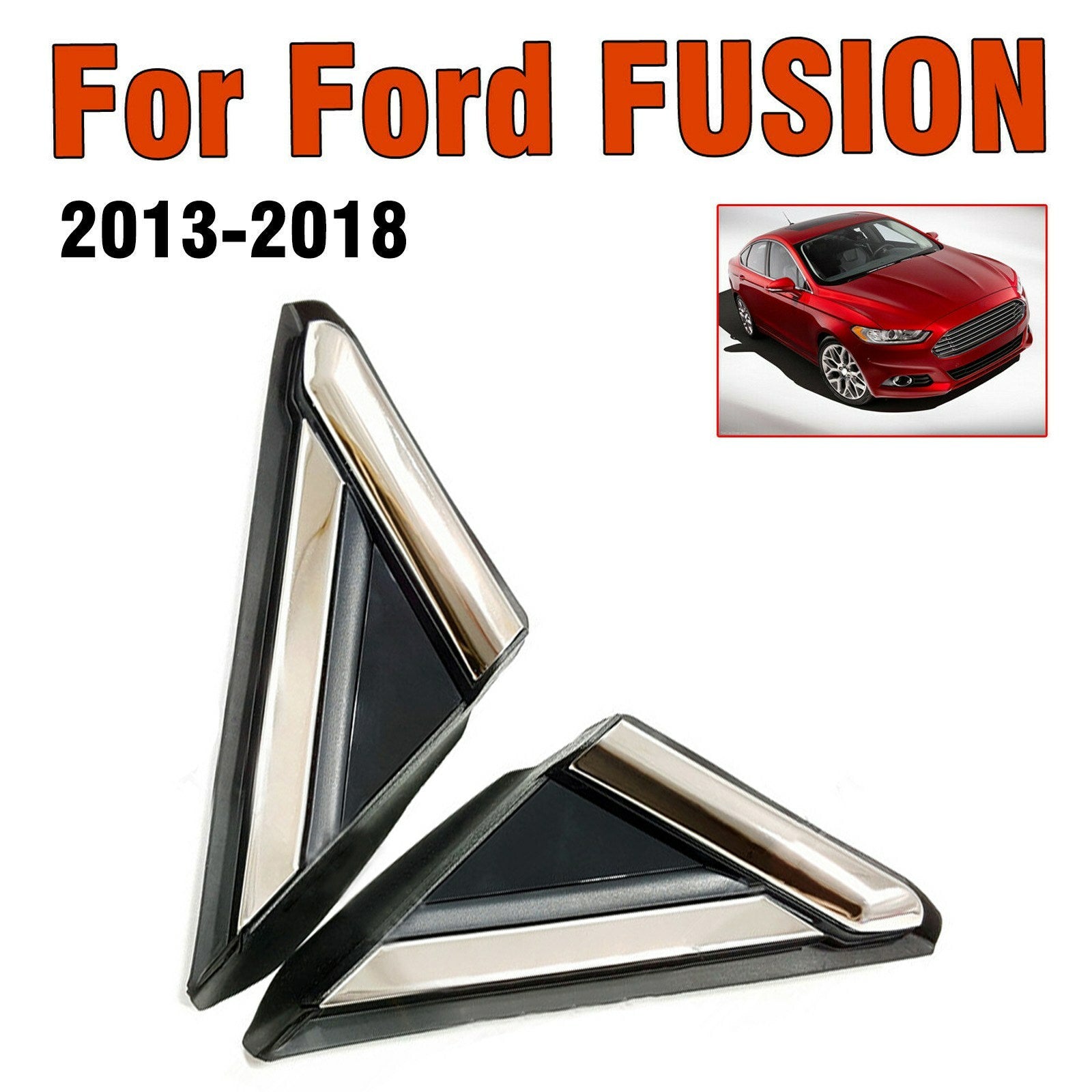 Fender Pillar Trim Mirror Corner Molding Left  Right for Ford Fusion 13-18 AT