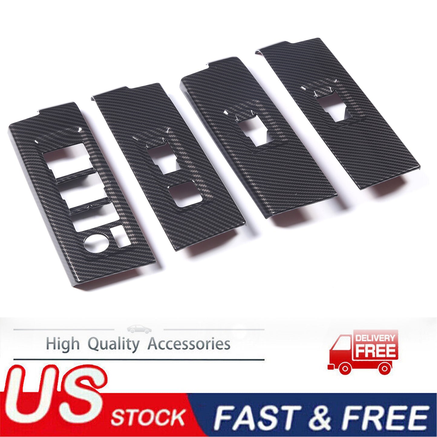 Carbon fiber decorative cover for door and window lift switch panels suitable for Tendera 2022 - 24- n