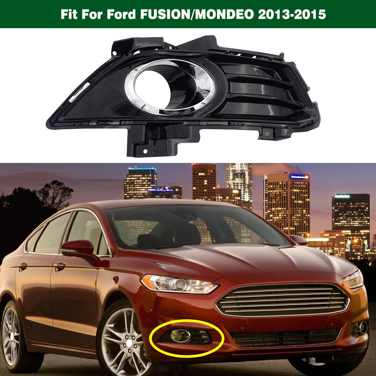 Front Right Fog Light Lamp Trim Bezel Cover NEW for Ford Fusion/Mondeo 2013-2016
