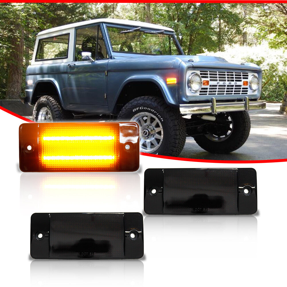 Pack Front Side Marker Lights for 70-72 for Mustang Pickup Trucks F-100 F350- v