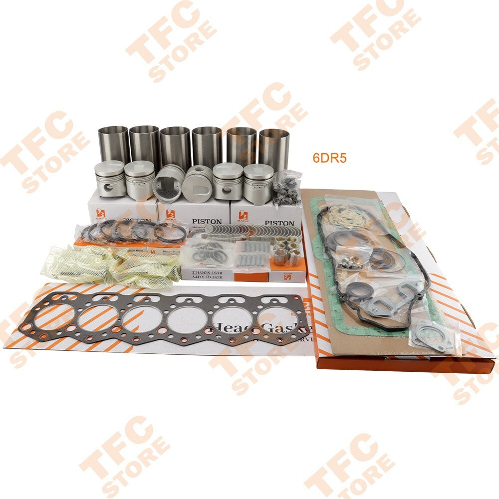 Engine Overhaul Rebuild Kit With Gasket Bearing Set for Mitsubishi 6DR5 Engine??