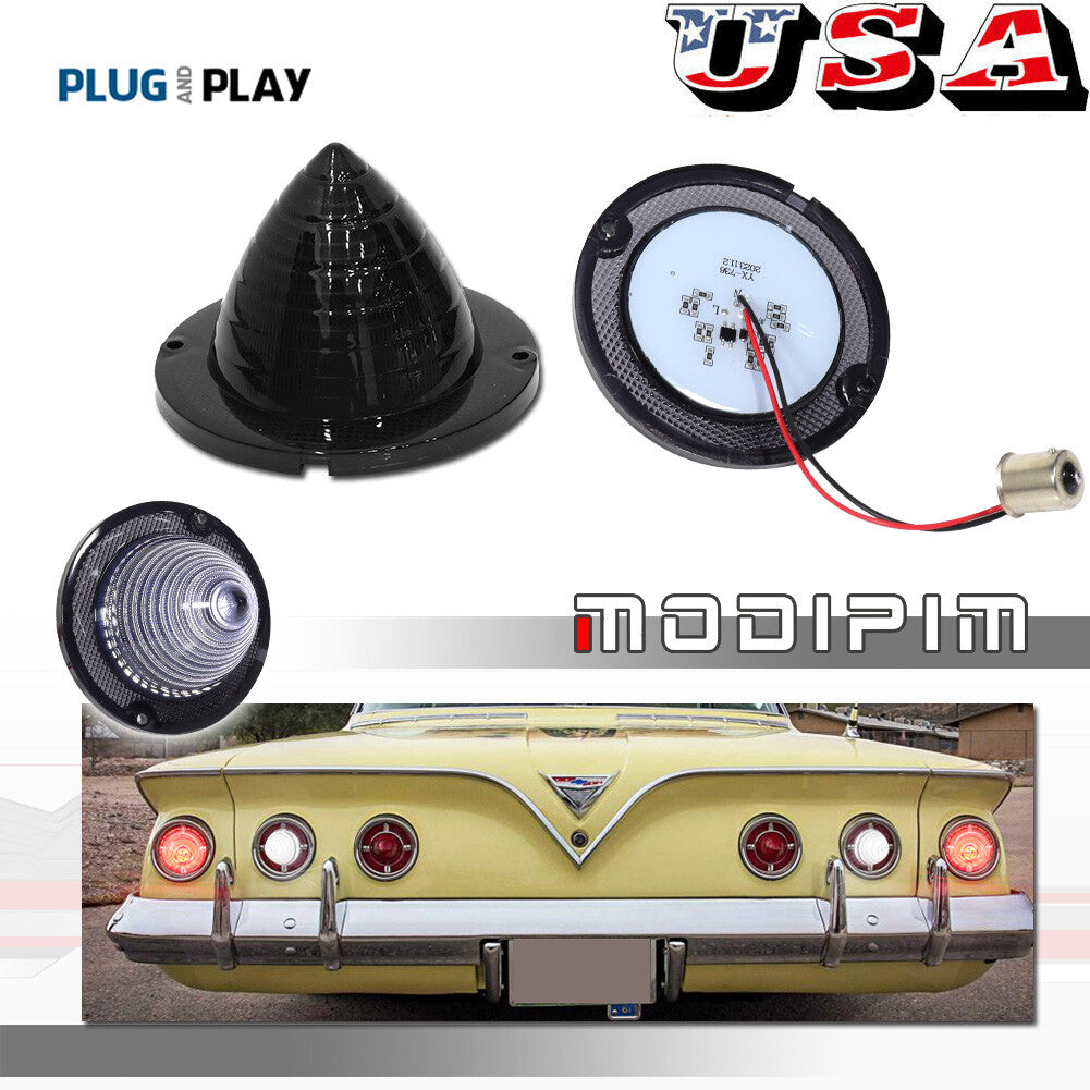 For 1960 - 1961 Impala for El Camino Smoke Rear Backup Reverse Light White Light - v