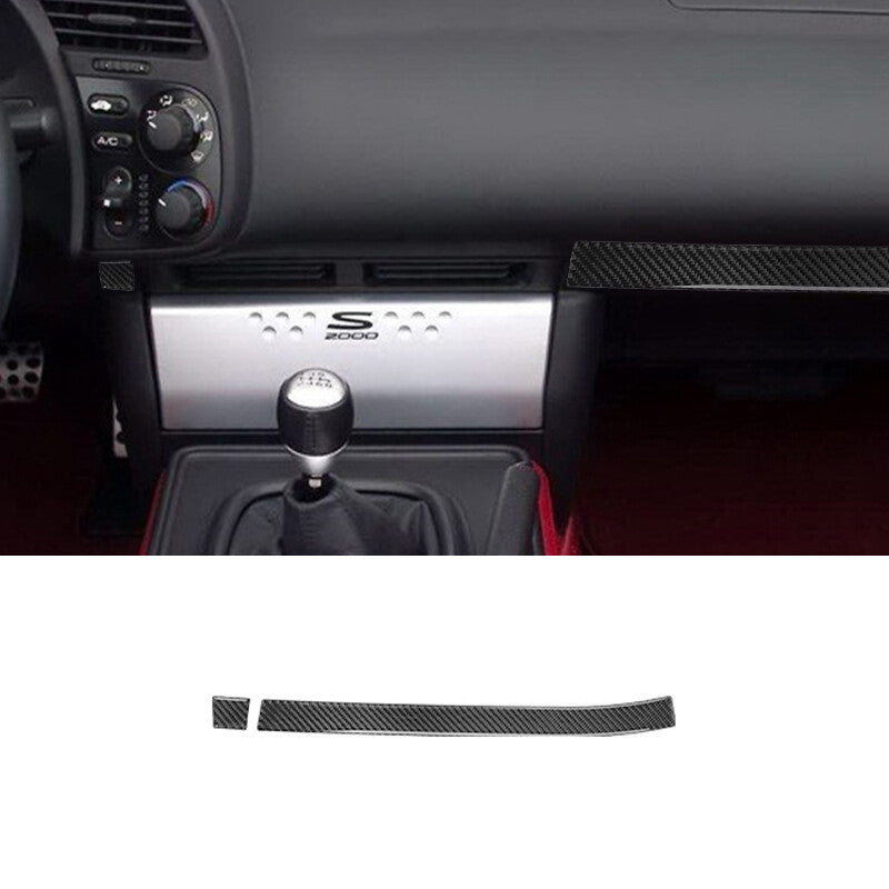 2Pcs Carbon Fiber Glove Box Cover Trim For Silverado for GMC for SIERRA 2014-2018 v