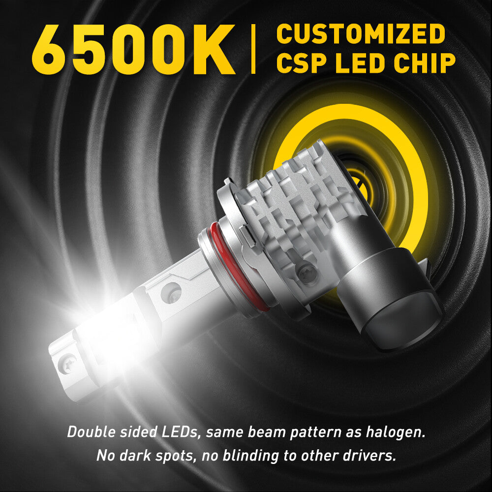 4x 9005 h11 LED headlight set combination bulbs high and low beam super white EXC- v