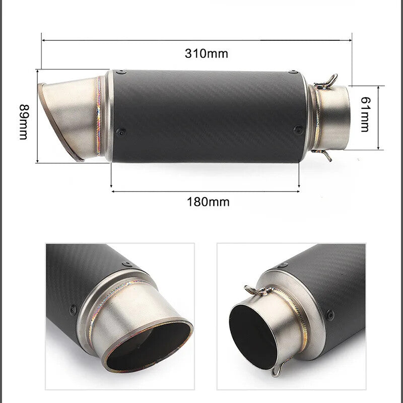 51mm 60mm Exhaust Link Pipe Tailpipe DB Killer Tail Pipe Exhaust Muffler Escape
