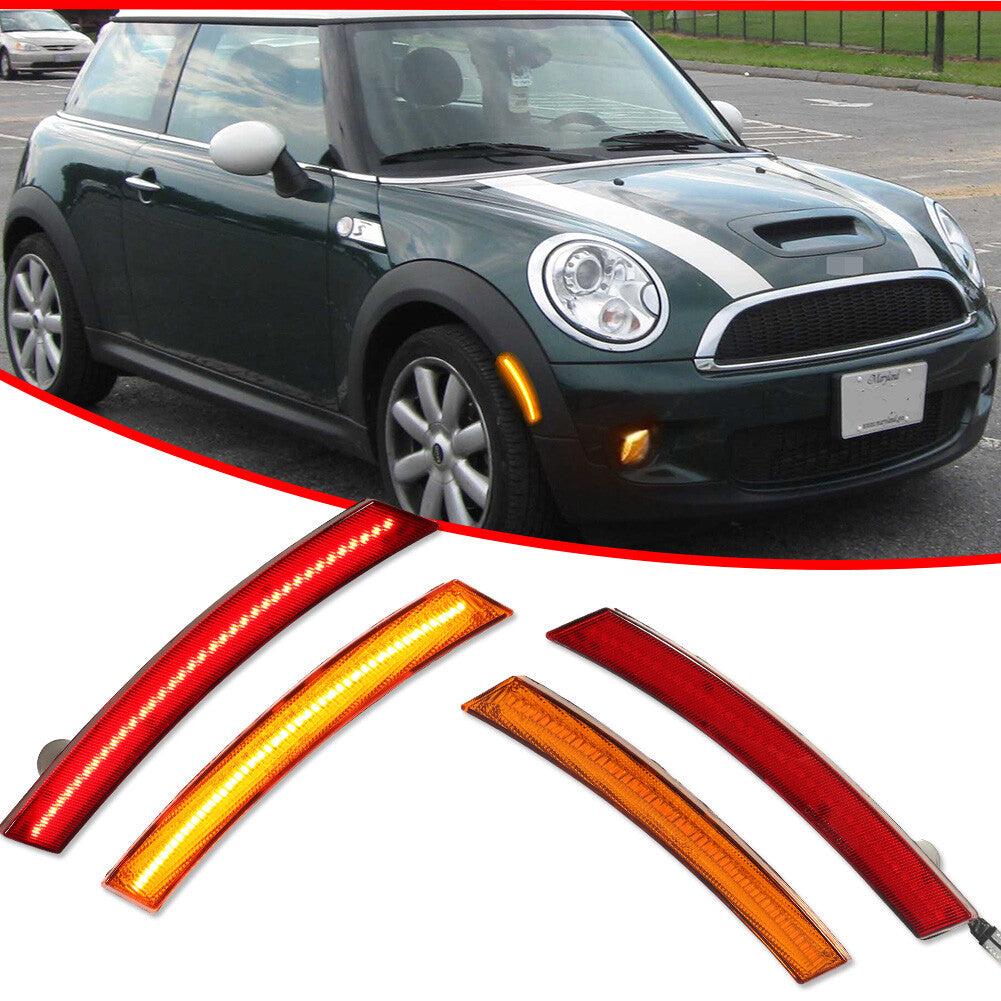 Suitable for 02-08 for Mini Cooper R50 R52 R53 Amber/Red LED Side Marker Parking Lights