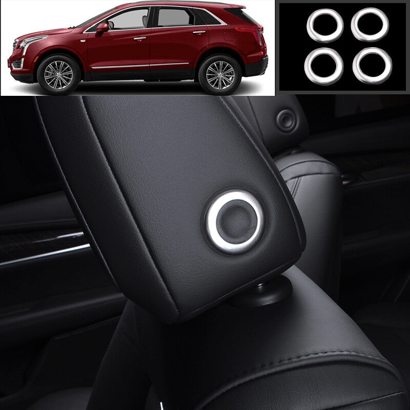 4pcs ABS silver for Seat headrest button ring trim for Cadillac XT5 2016-2020 2018