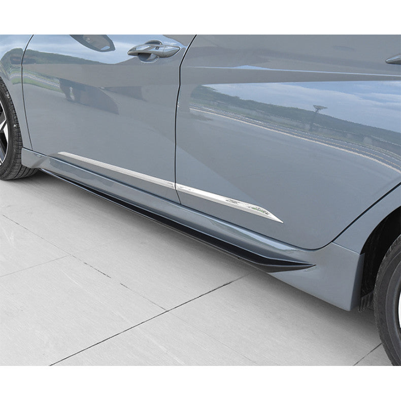 for Hyundai for Elantra 2021-2023 Unpainted Side Skirt Extension Bumper Lip Body Kit