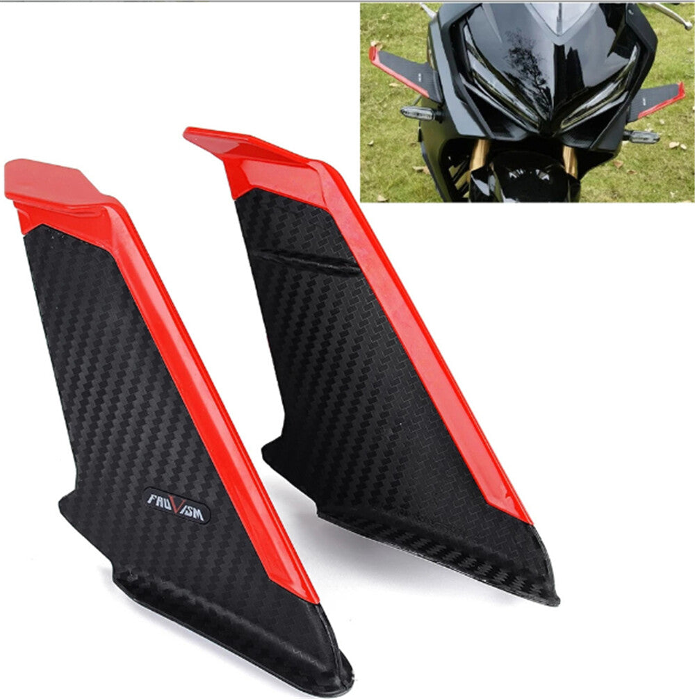 2x Universal Motorcycle Side Winglets Wind Fin Spoiler Trim Cover Air Deflector Q
