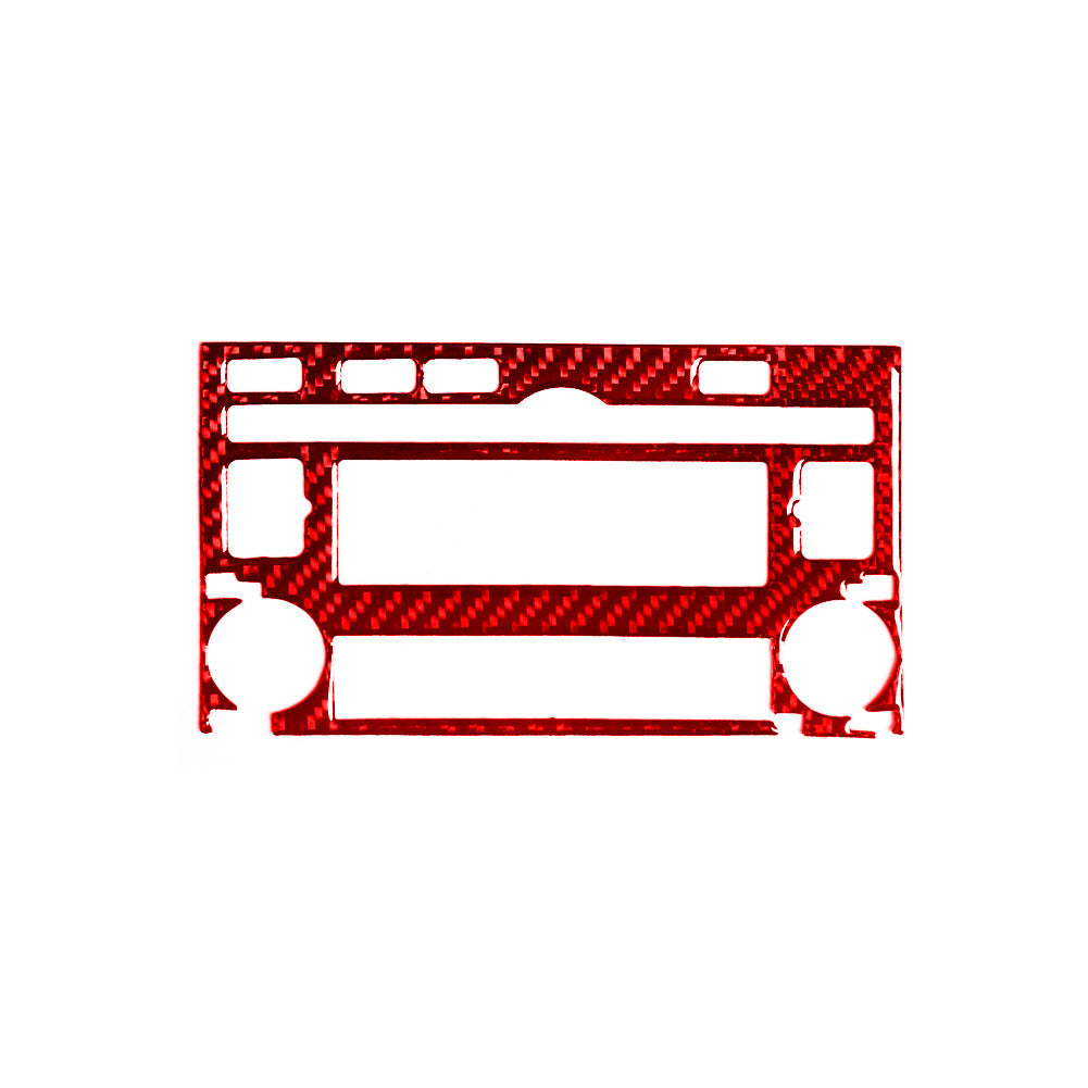 Red Carbon Fiber Speedometer Radio Control Trim Cover for Mini Cooper R55 R56 v