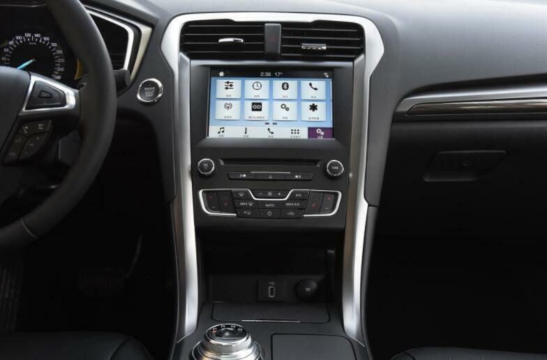for Ford Mondeo Fusion 2017-20 Blue Carbon Fiber Gear Shift Both Side Strip Trim