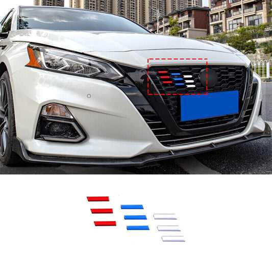 9X Three-Colour Front Centre Grille Mesh Cover Trim Fit for Nissan Altima 19-22