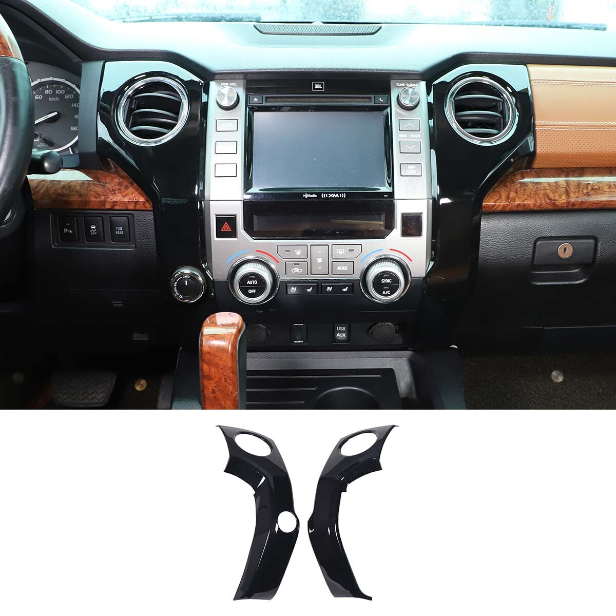 Glossy black exterior door handle decoration suitable for Land Rover Discovery 4 2010-16- v