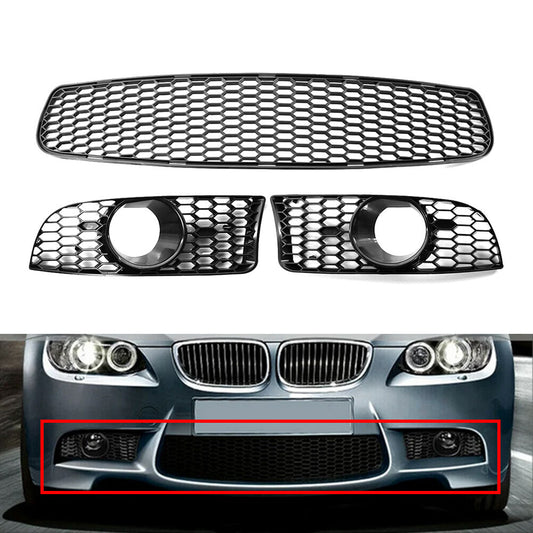 Front Bumper LowerGrille SetFor for BMW 3 Series E90 E92 E93 M3 Style 2009-2011