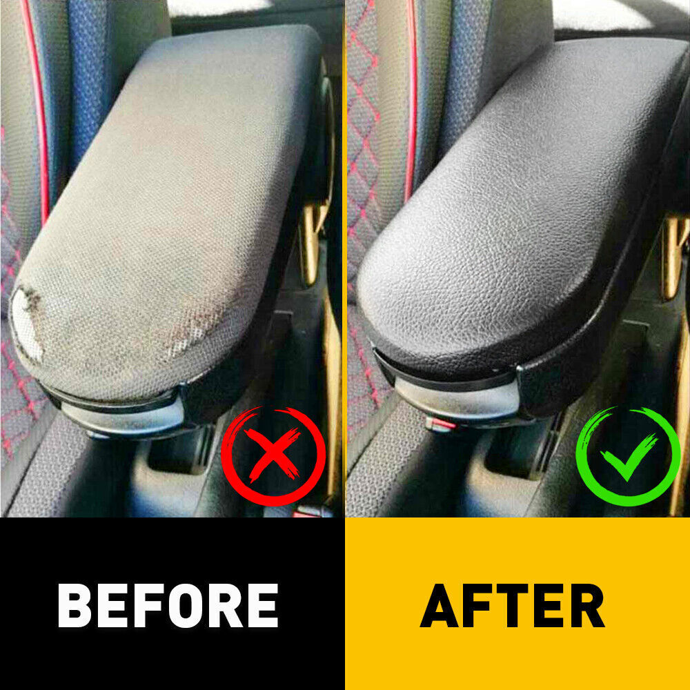 for VW for Jetta Beetle 1999-2009 Black PU Leather Center Console Armrest Cover Lid Q
