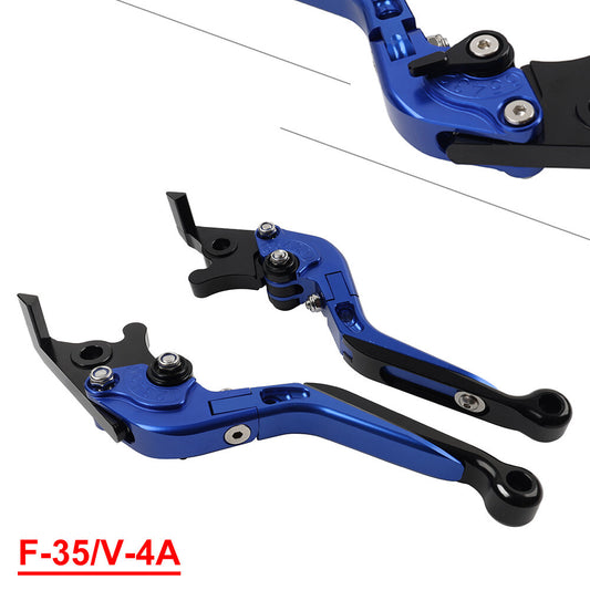 Folding Extendable Brake Clutch Levers for Suzuki GSXR600 GSXR750 11-21 Blue Q