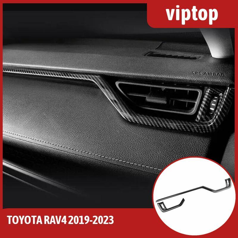 Carbon Fiber ABS Center Console Dashboard Strip Trim for Toyota RAV4 2019-2023